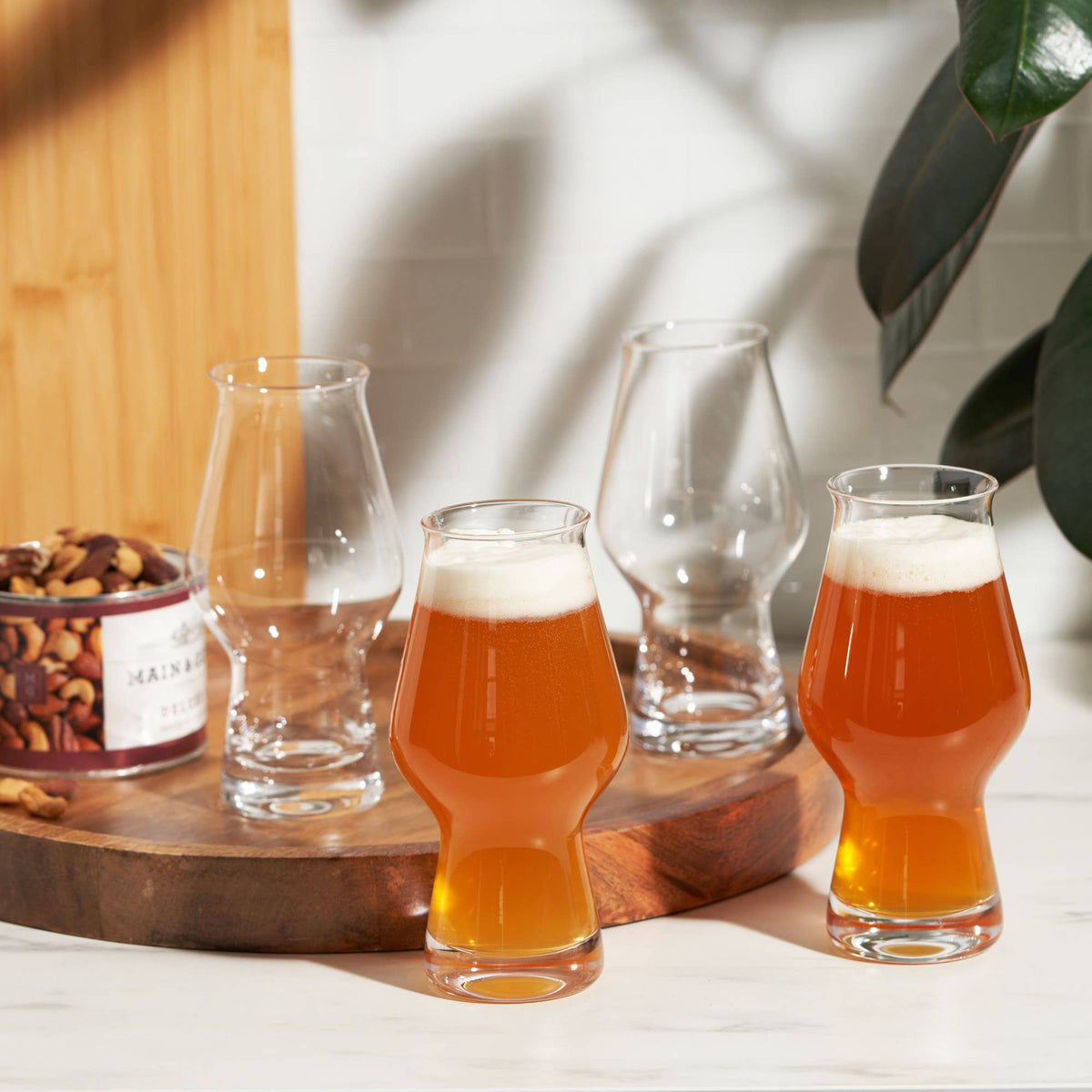 Tapered Glass IPA Beer Glasses Set of 4