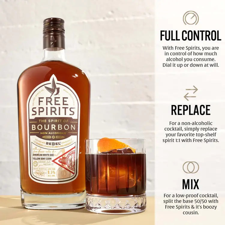 Free Spirits Non-Alcoholic Kentucky Bourbon - 750 ml Bottle