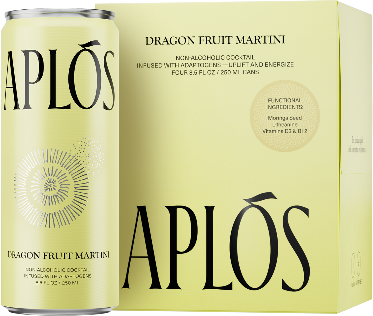 Aplós Dragon Fruit Martini Non-Alcoholic - 4 cans