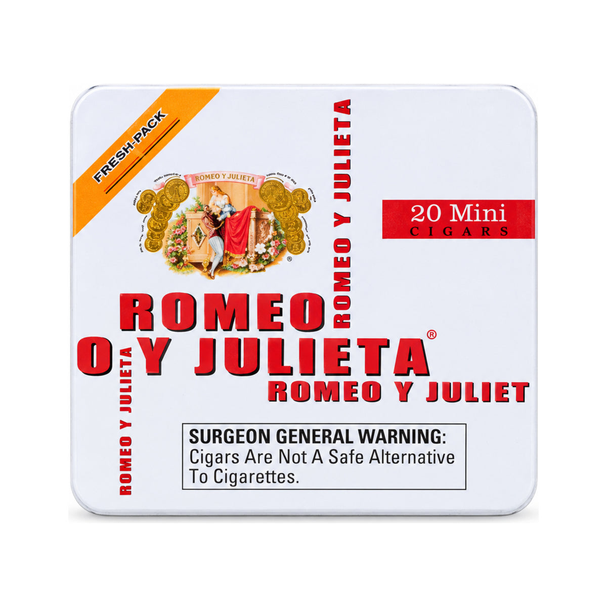 Romeo Julieta White Tin Of 20 Mini Cigars