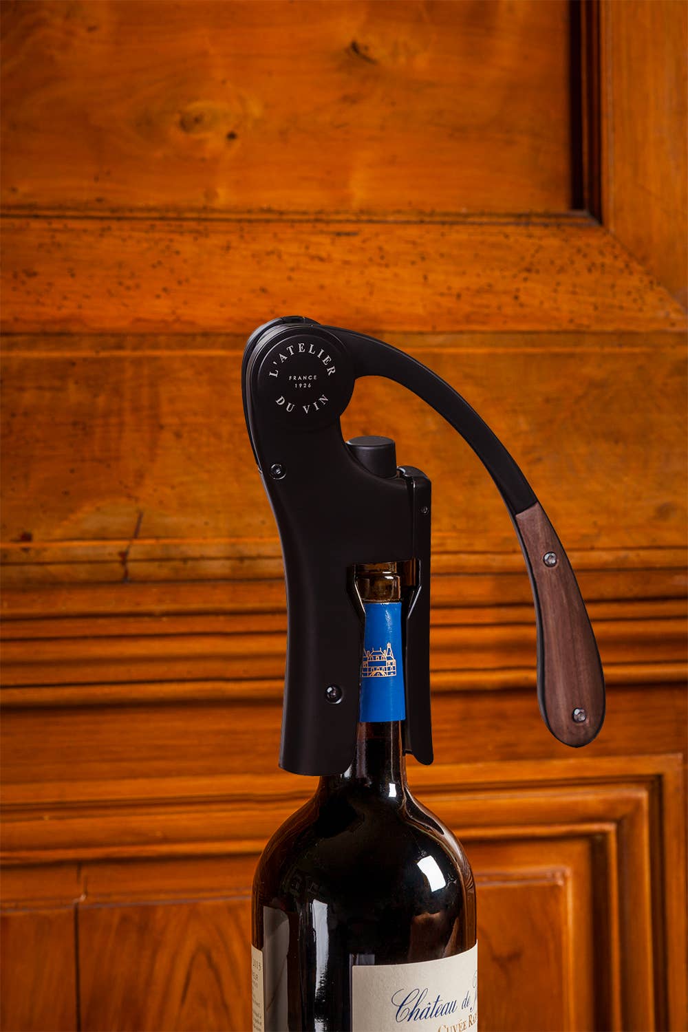 Lever Wine Opener - OENO MOTION WOOD & BLACK