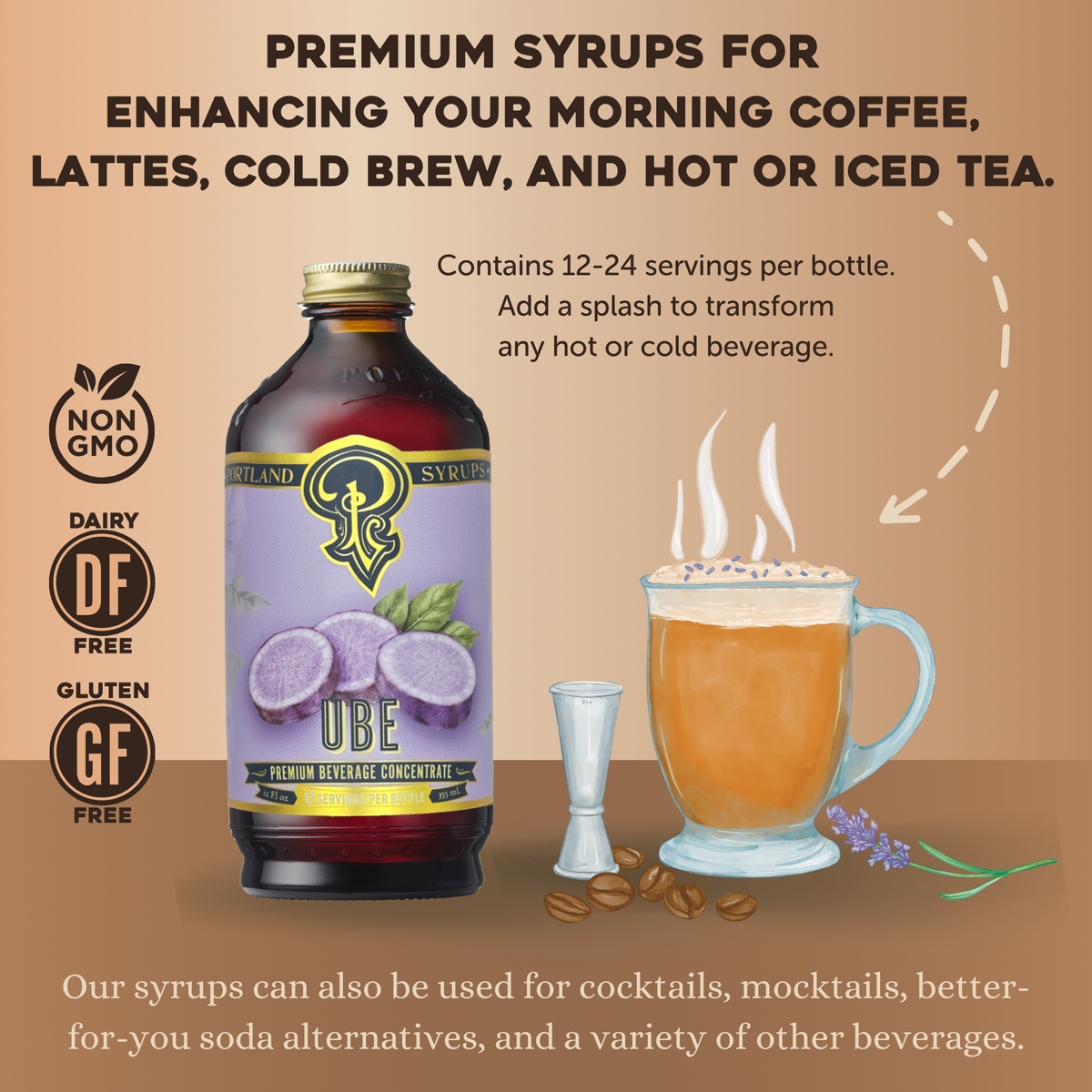 Ube Syrup 12oz - Coffee /Tea / Cocktail / Mocktail