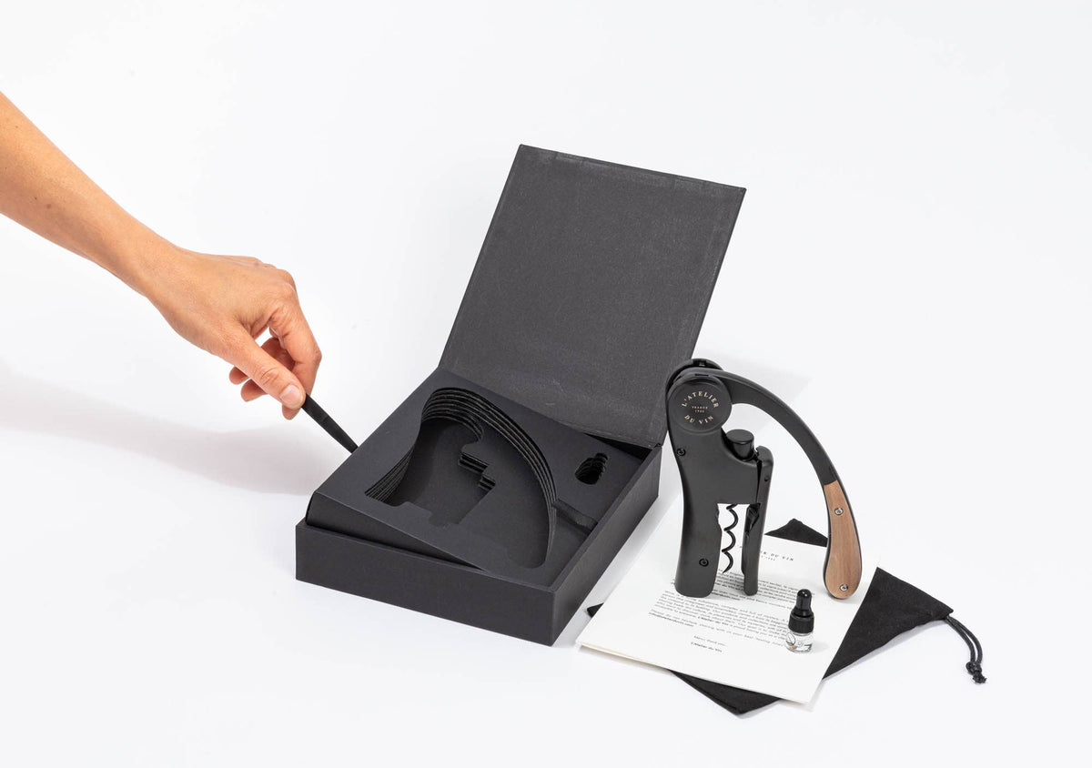 Lever Wine Opener - OENO MOTION WOOD & BLACK