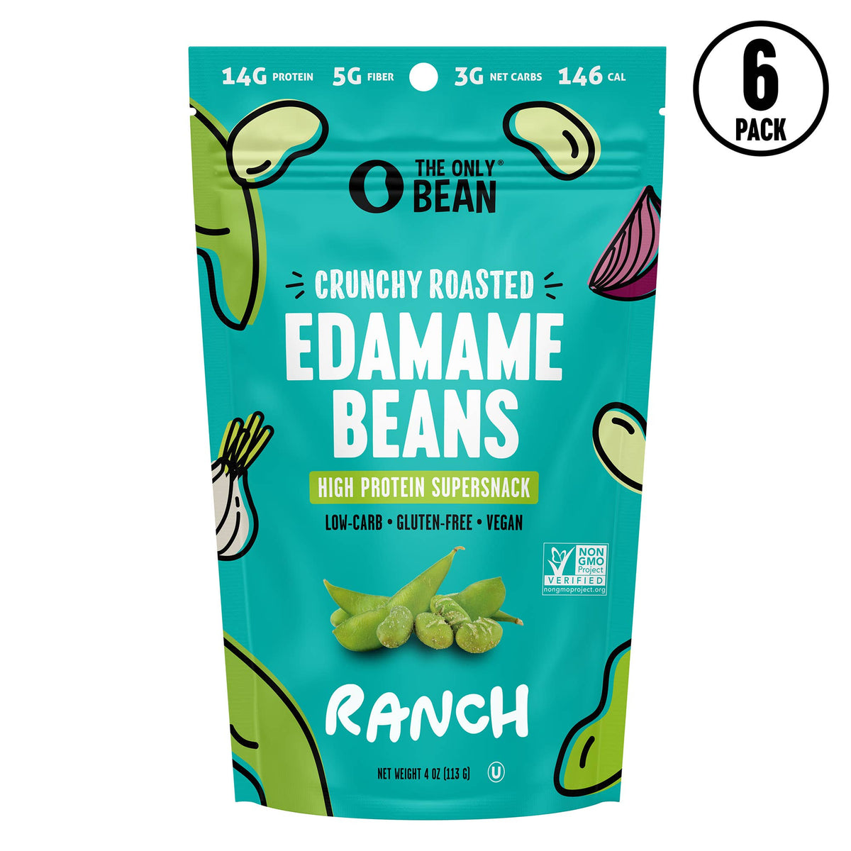 Crunchy Roasted Edamame Ranch - 4oz 1 Pack