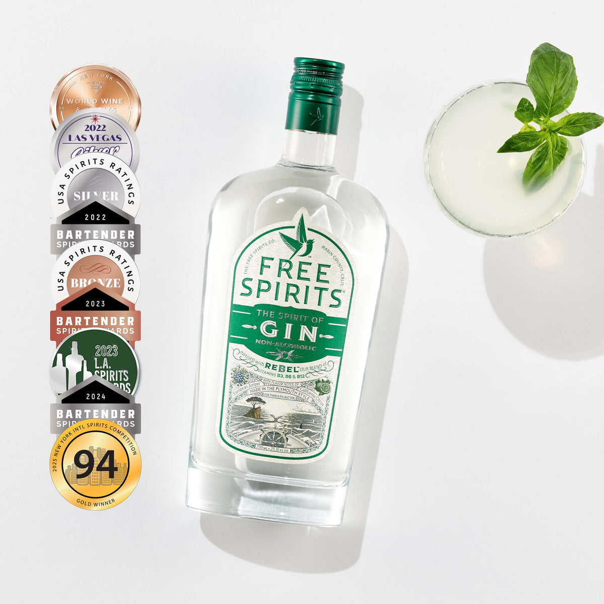 Free Spirits Non-Alcoholic Gin Alternative - 750 ml Bottle