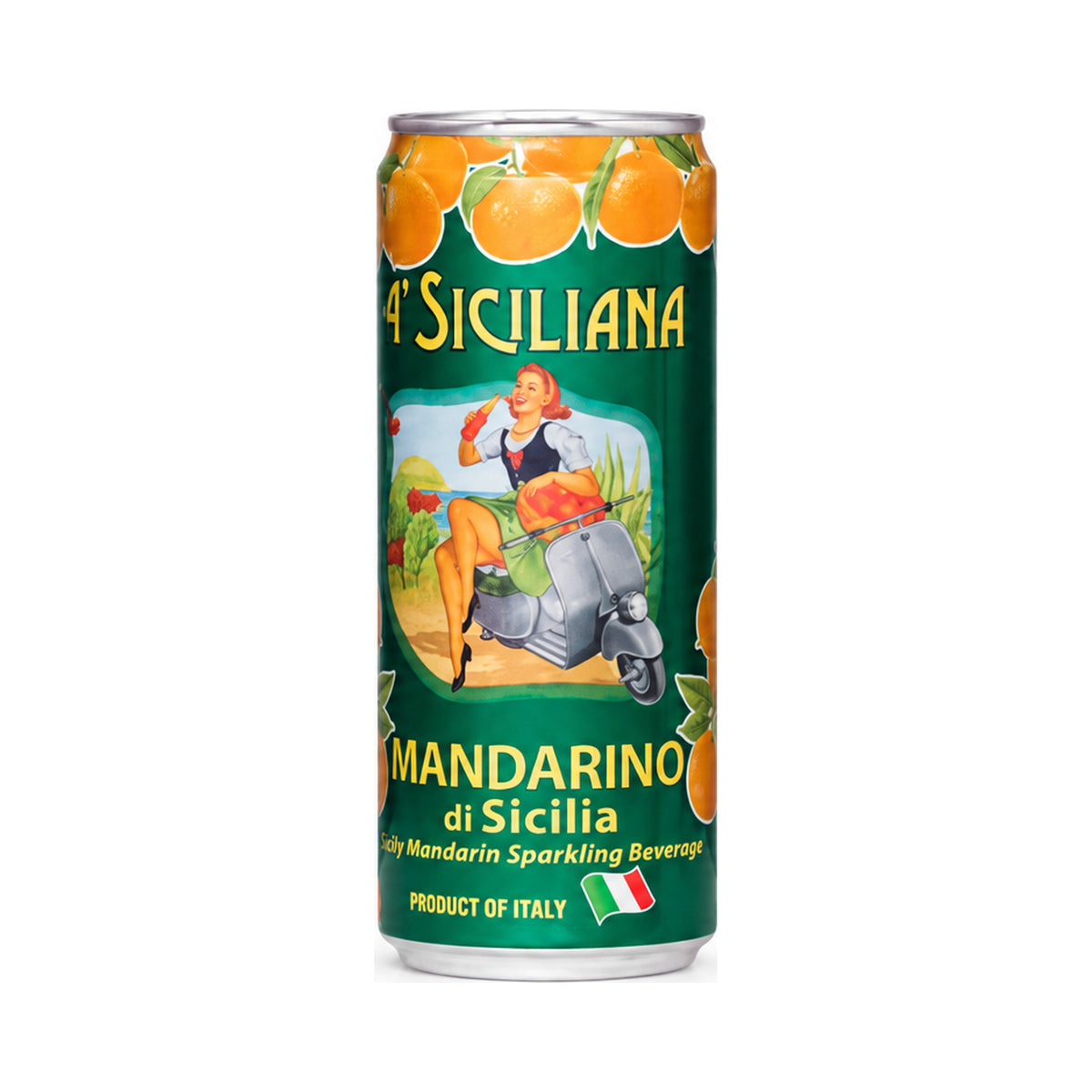 A’ Siciliana – Mandarino di Sicilia (330ml)
Sparkling Sicilian Mandarin Beverage