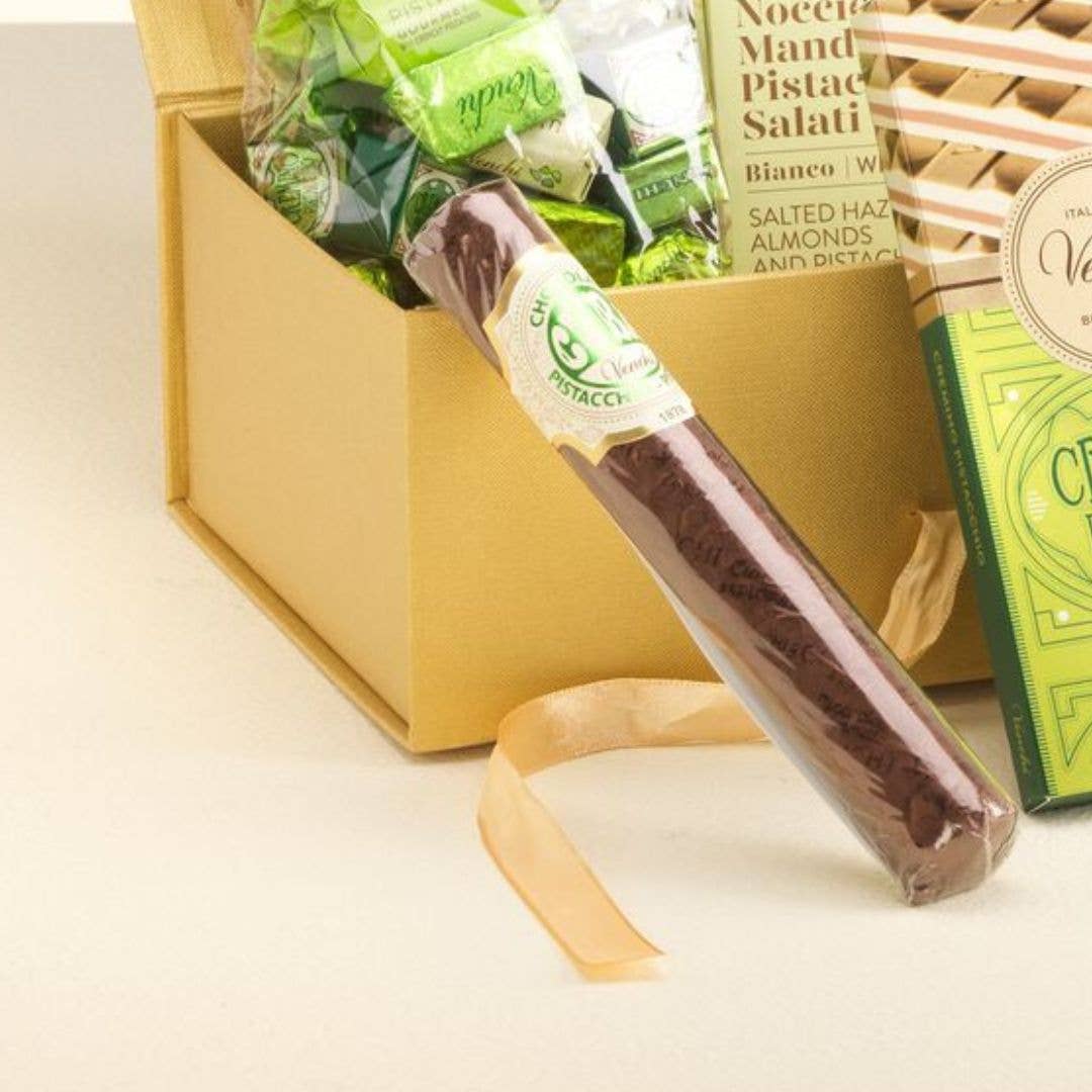 Venchi Pistachio Dark Chocolate Cigar - Italian Gourmet Chocolate