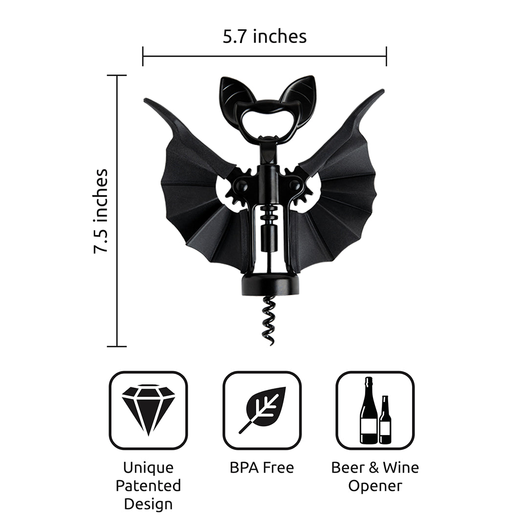 Vino Spooky Bat - Wine & Beer Opener - Halloween Gifts