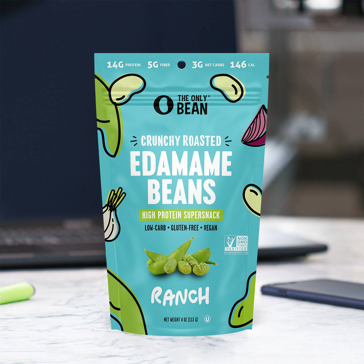 Crunchy Roasted Edamame Ranch - 4oz 1 Pack