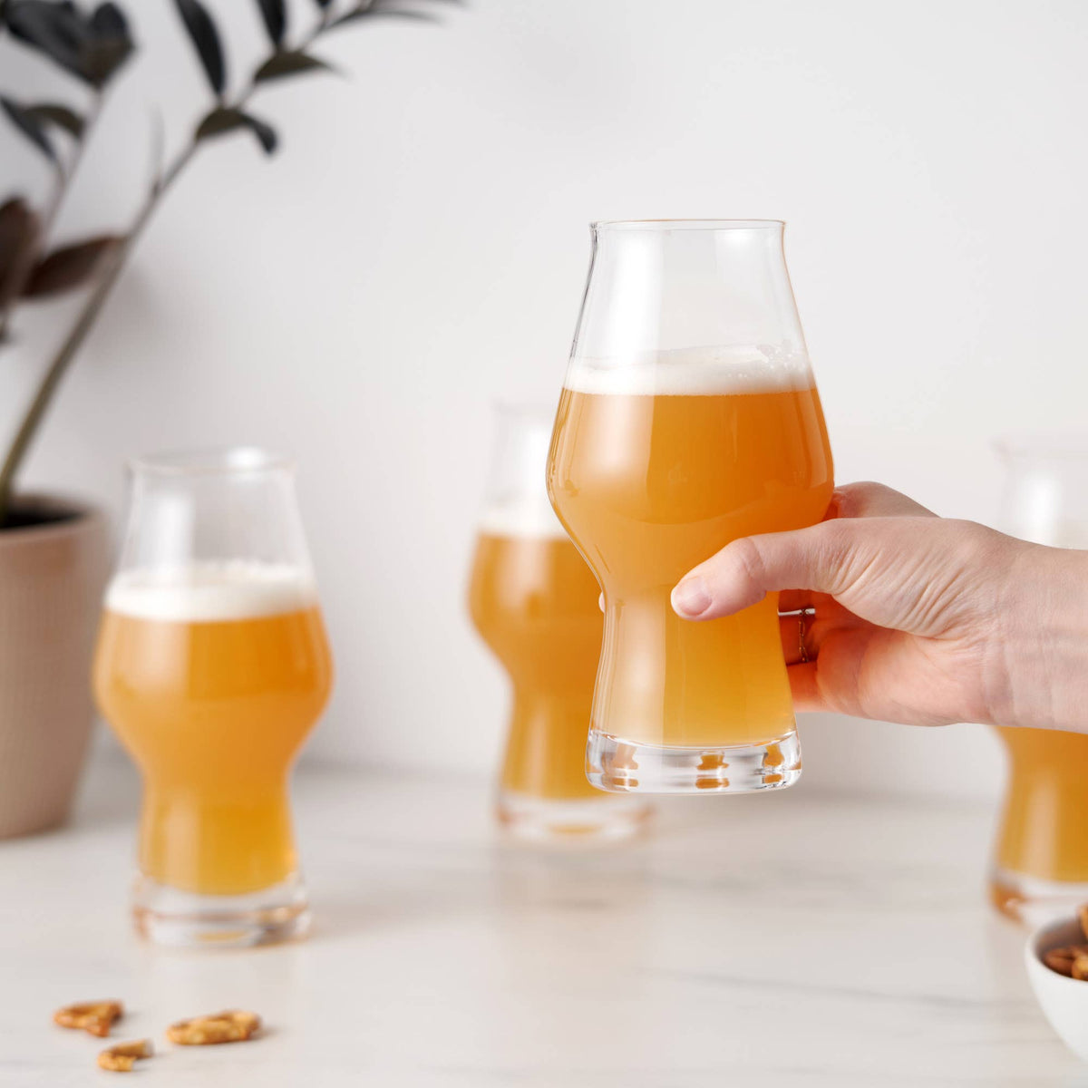 Tapered Glass IPA Beer Glasses Set of 4