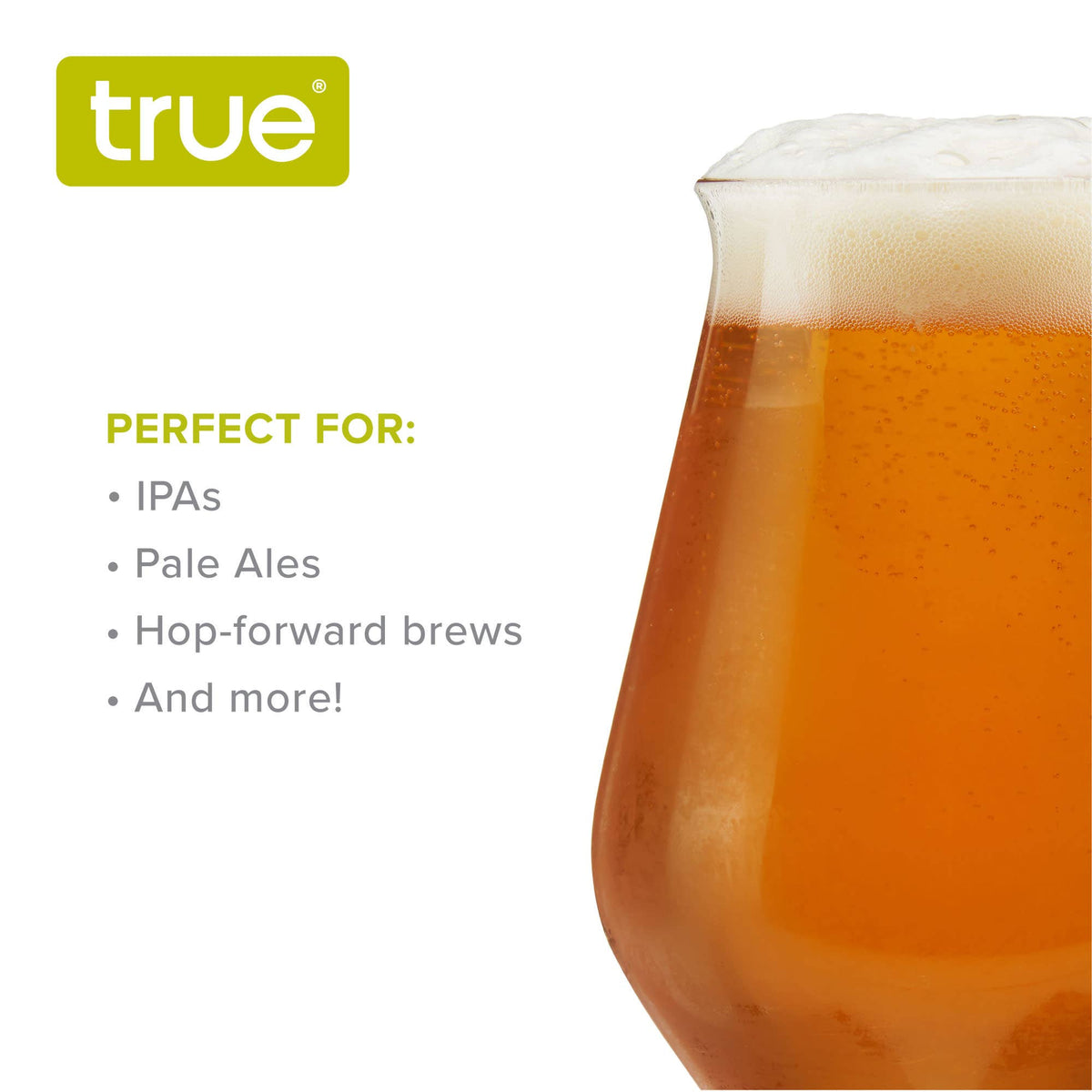 Tapered Glass IPA Beer Glasses Set of 4