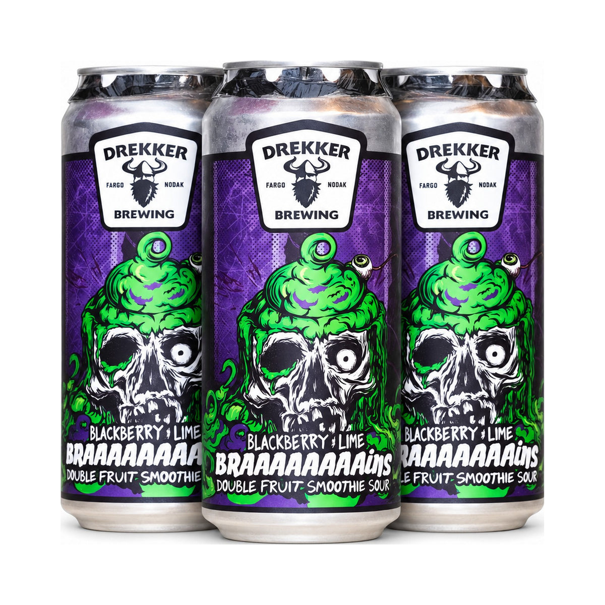 Drekker Braaaaaaaains Blackberry & Lime 16oz 4pk