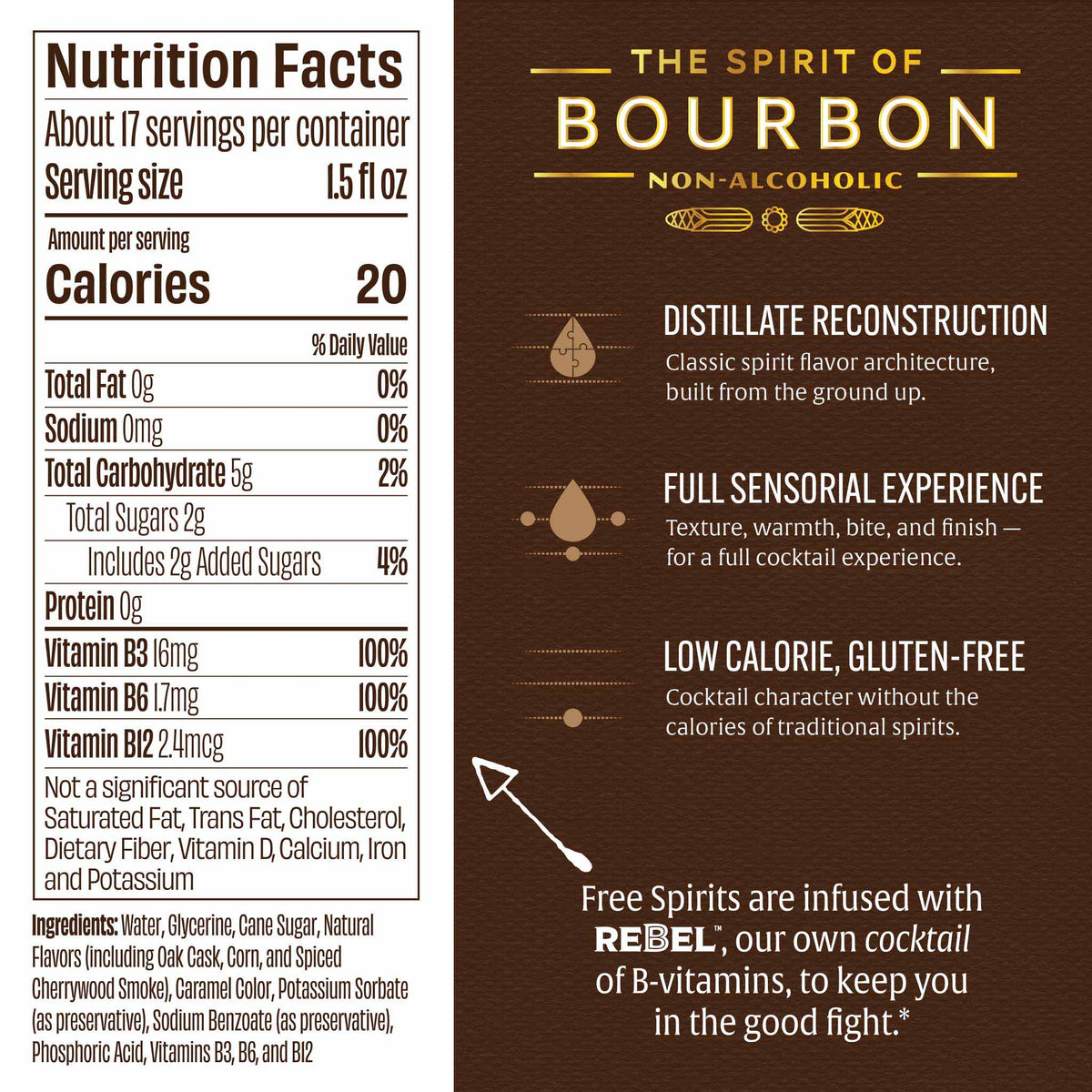 Free Spirits Non-Alcoholic Kentucky Bourbon - 750 ml Bottle