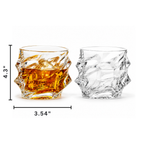 Storm Japanese Crystal Whiskey Glasses Set of 2 | 10oz