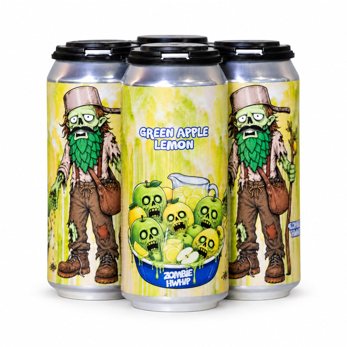 Beer Zombies Zombie HWhip Green Apple Lemon 16oz 4pk